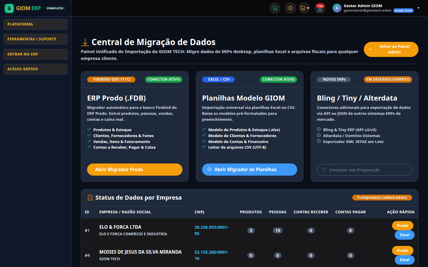 Migração Fácil de Dados